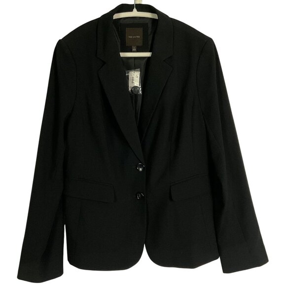 NWT The Limited Classic Two-button Black Blazer, size 14, Front pockets - Picture 1 of 13